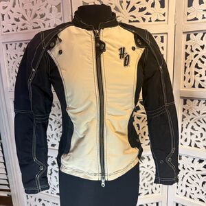 Harley Davidson Biker Jacket Extra Small Very Good Condition Black/White Woman